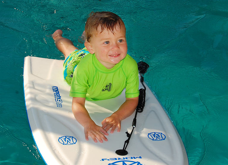 Ryan and dad on boogie board