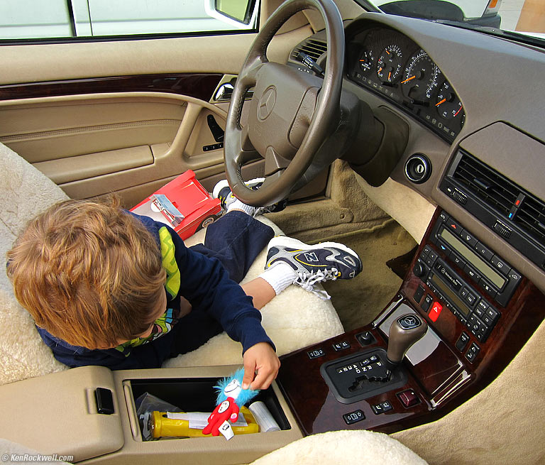 Ryan cleaning the pool with Pops
