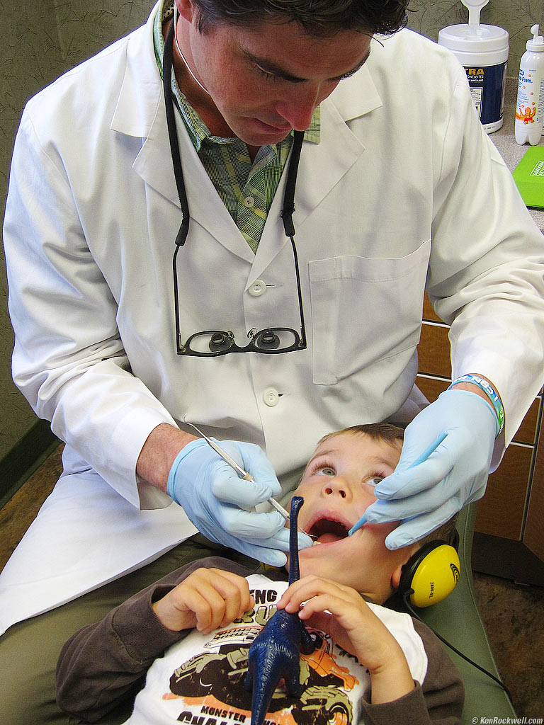 Ryan getting his teeth cleaned