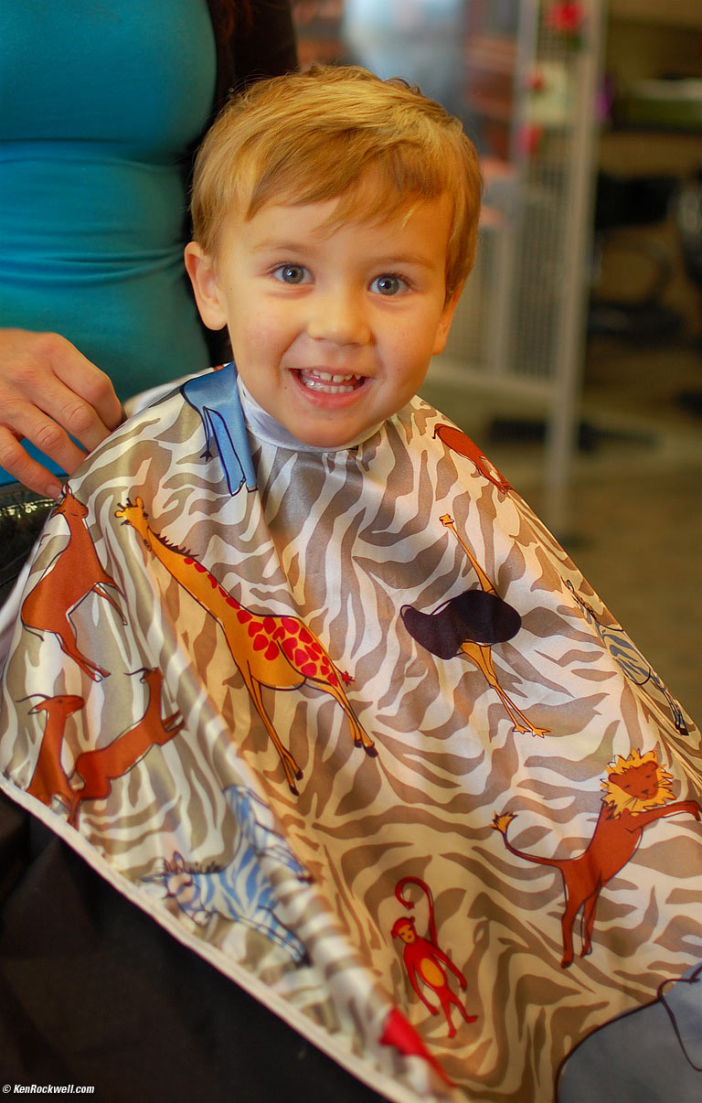 Ryan haircut with Amanda