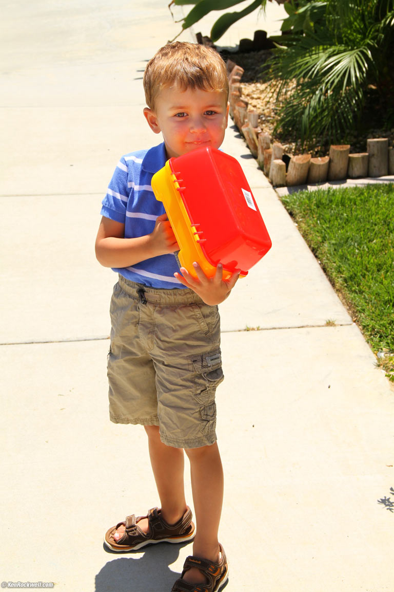 Ryan and his Cars box.