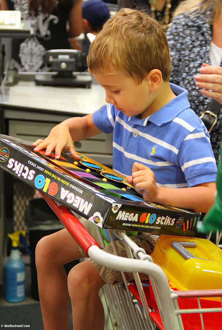 Ryan shopping at Price Club.