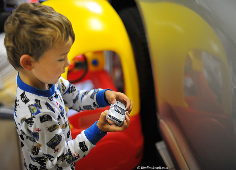 Ryan checks out the Porsches