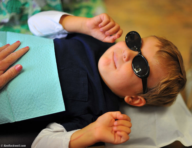 Ryan relaxes at the dentist