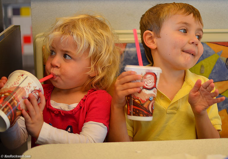 Katie and Ryan enjoying their shakes.
