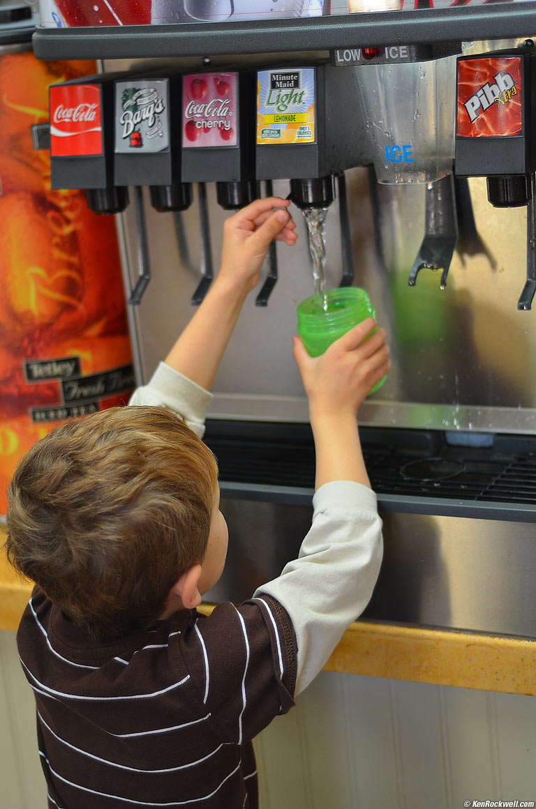 Ryan adds water after the ice.