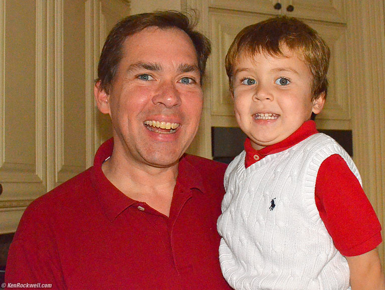 Dada and Ryan on their way to church. 