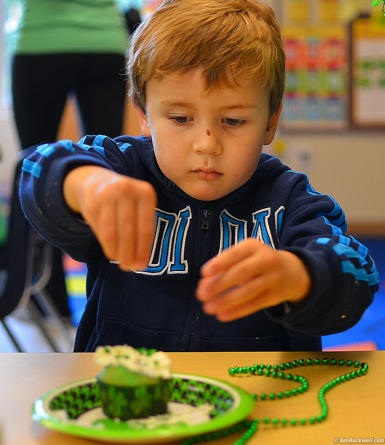 Ryan making his cupcake