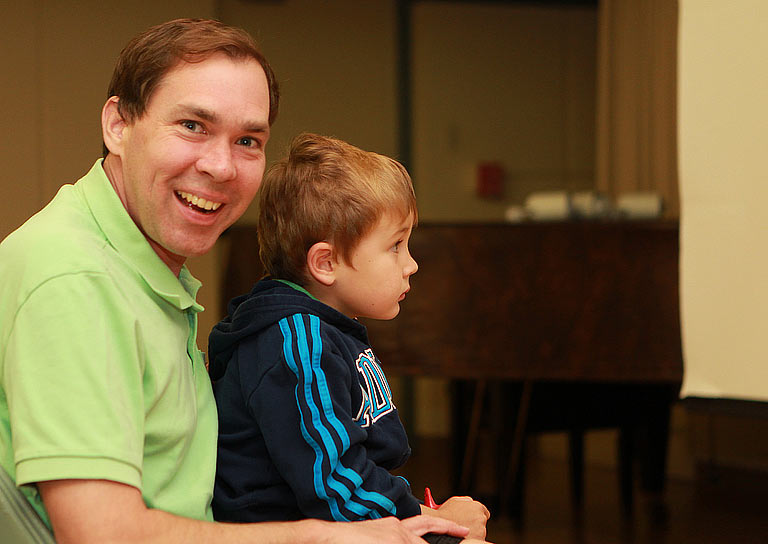 Ryan kidding at story time