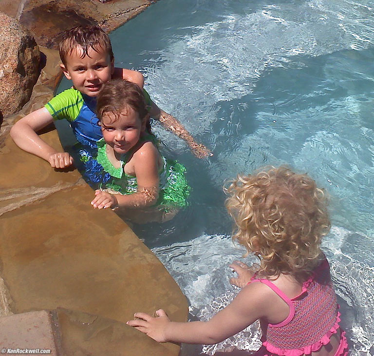 Ryan at the trampoline with Katie and Kate