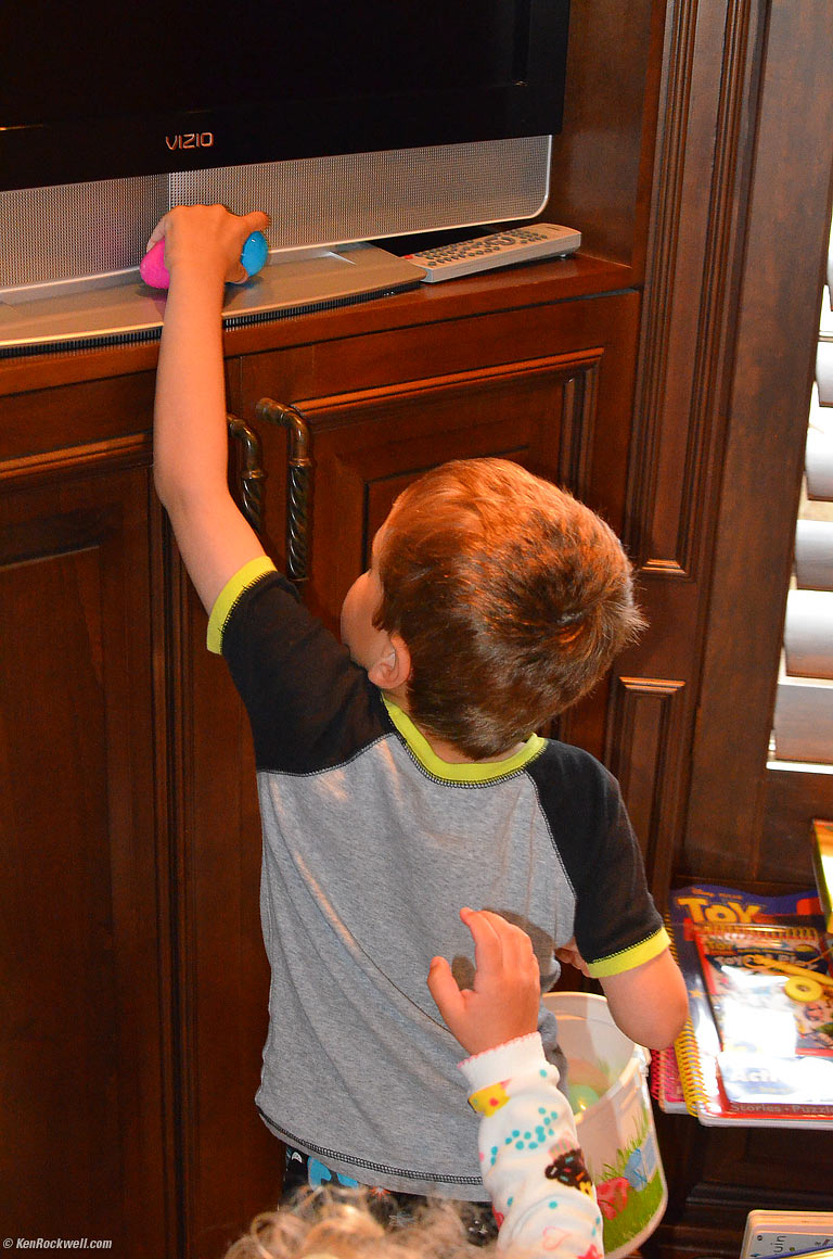 Ryan finding Easter eggs on the TV