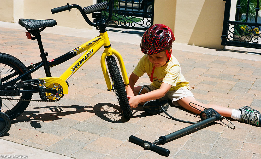 Ryan readies Dada's tire pump