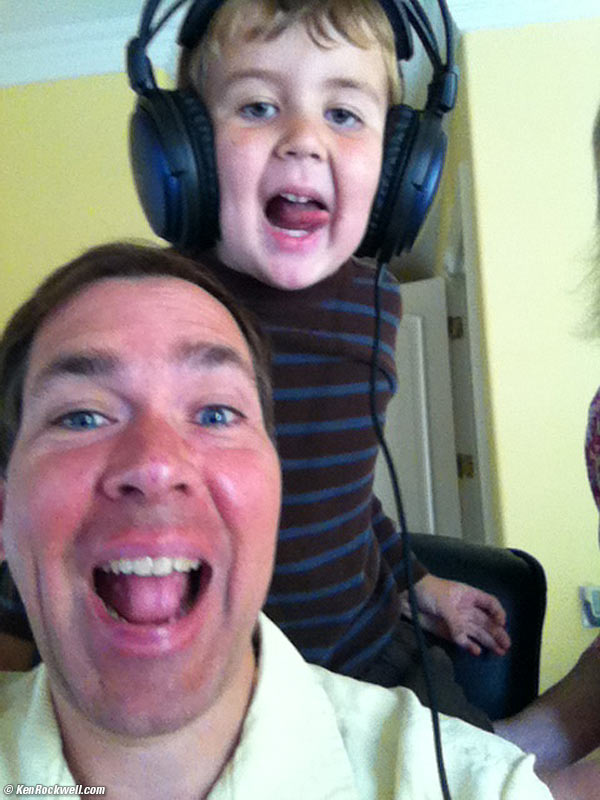 Ryan as a ghost behind dada