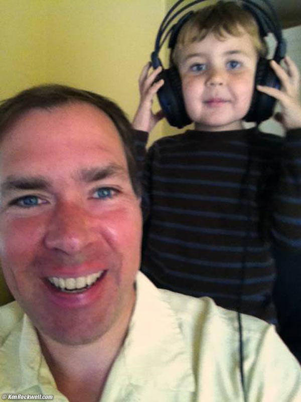 Ryan as a ghost behind dada