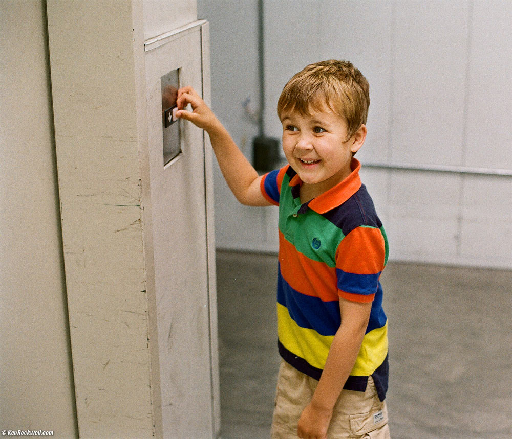Ryan pressing the elevator button at El Camino ENC