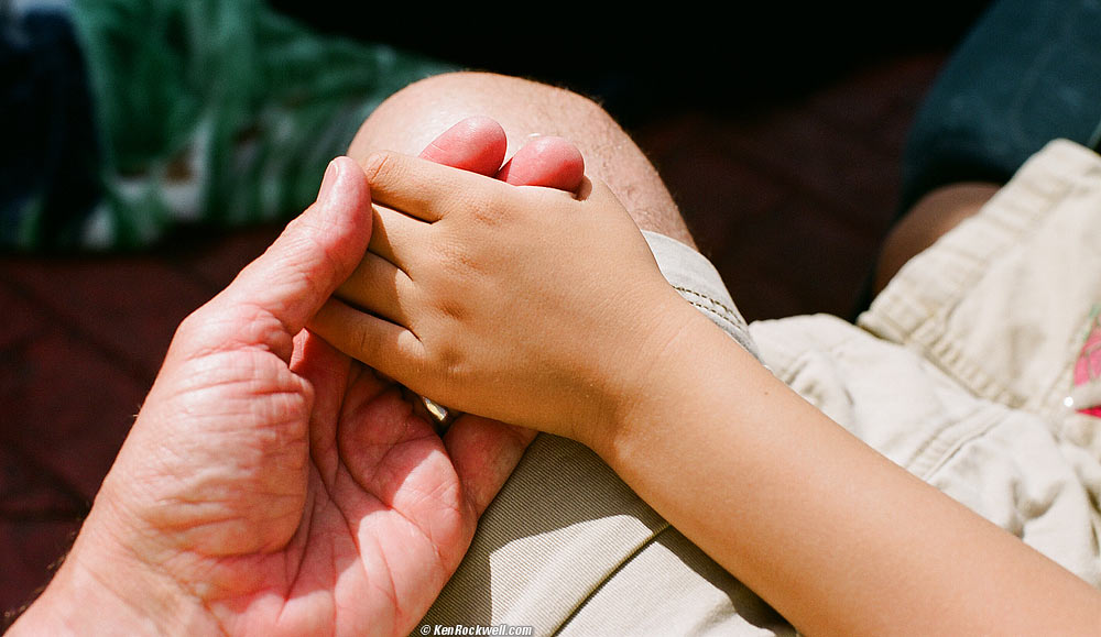 Ryan and Dada's hands