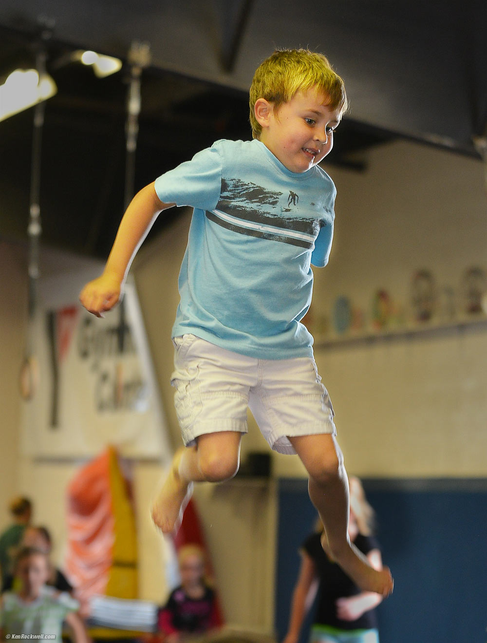 Ryan on the trampoline. 
