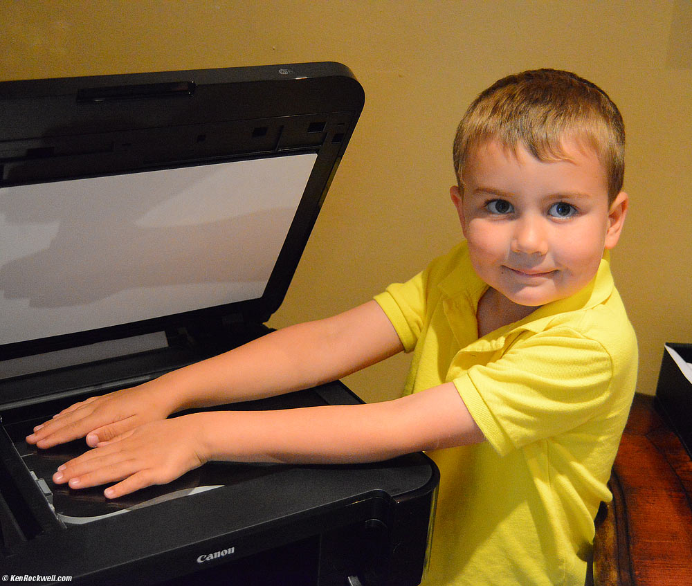 Ryan scanning his hands