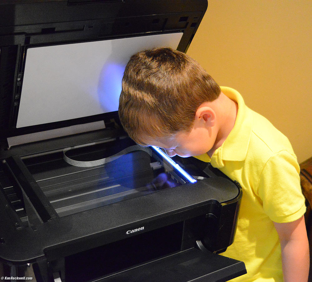 Ryan scanning his face