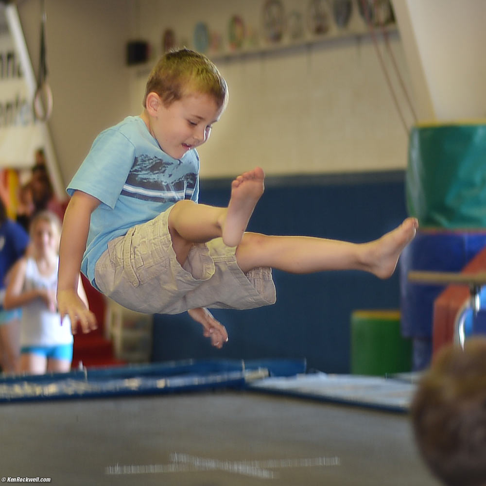 Ryan on the trampoline. 