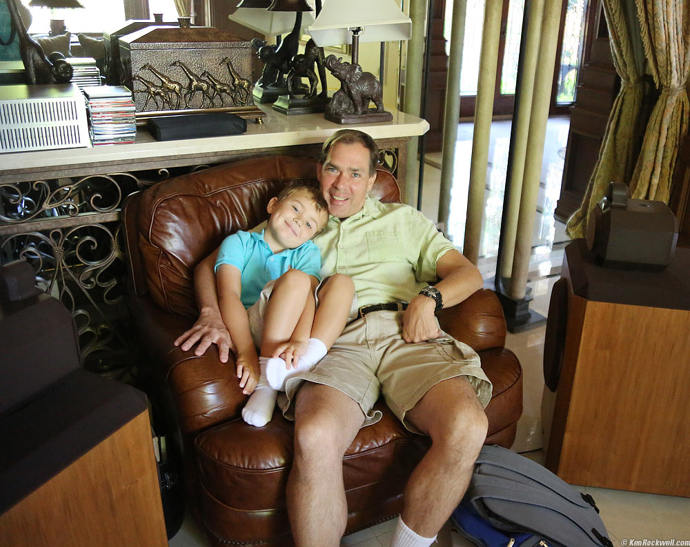 Ryan and Dada in what Katie calls "Dada's Radio Room."