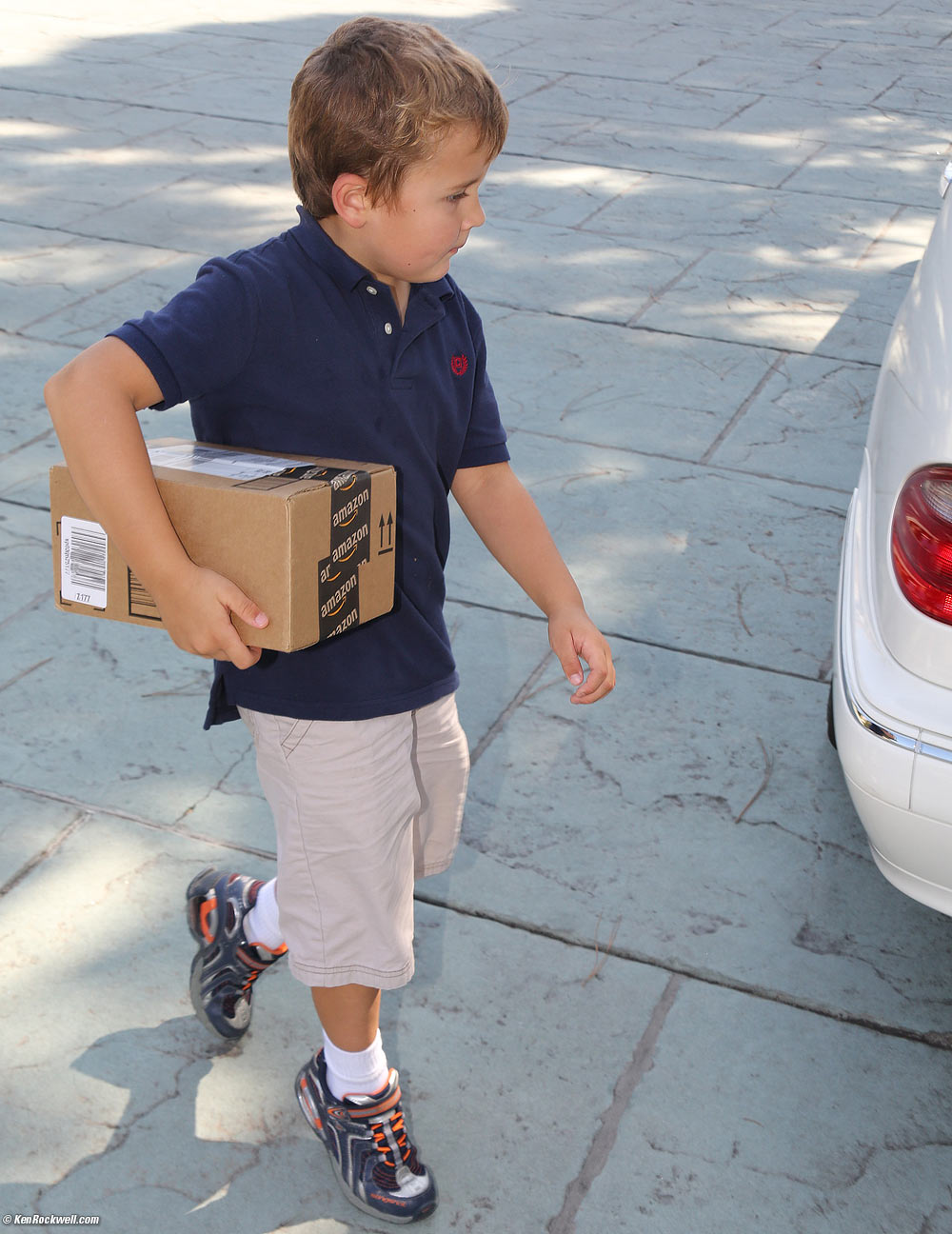 Ryan collects goodies from Amazon