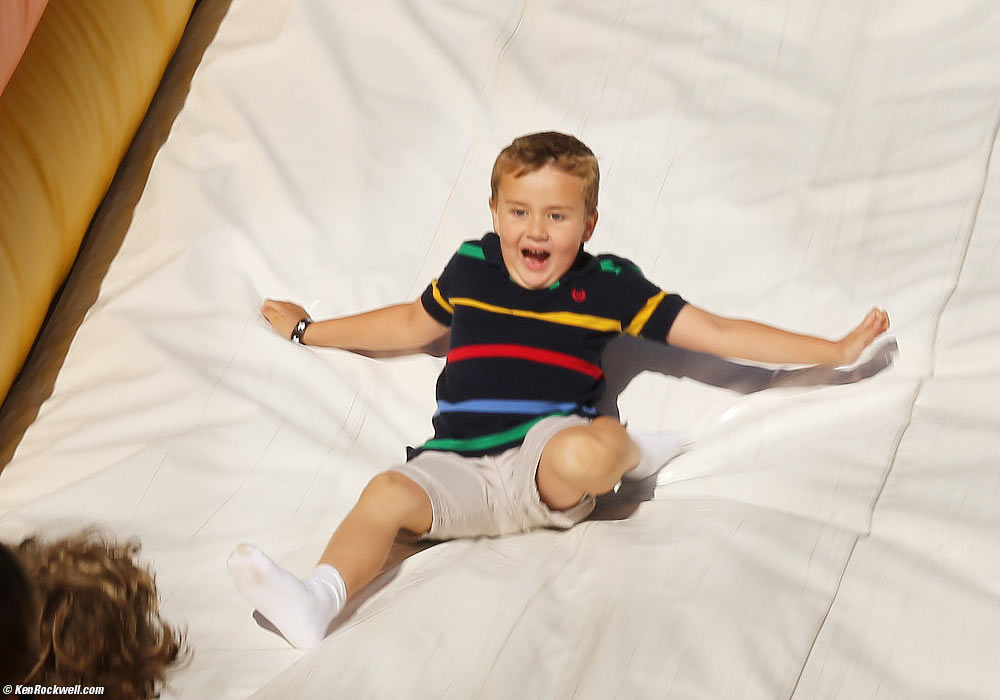 Ryan loves the giant slide. 