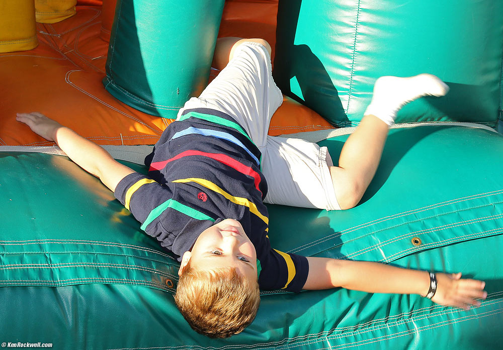 Ryan loves the jumpy house.