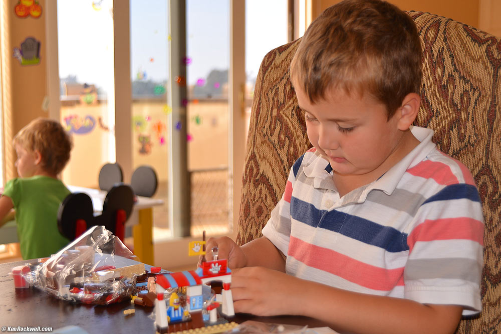 Ryan making a Lego all by himself