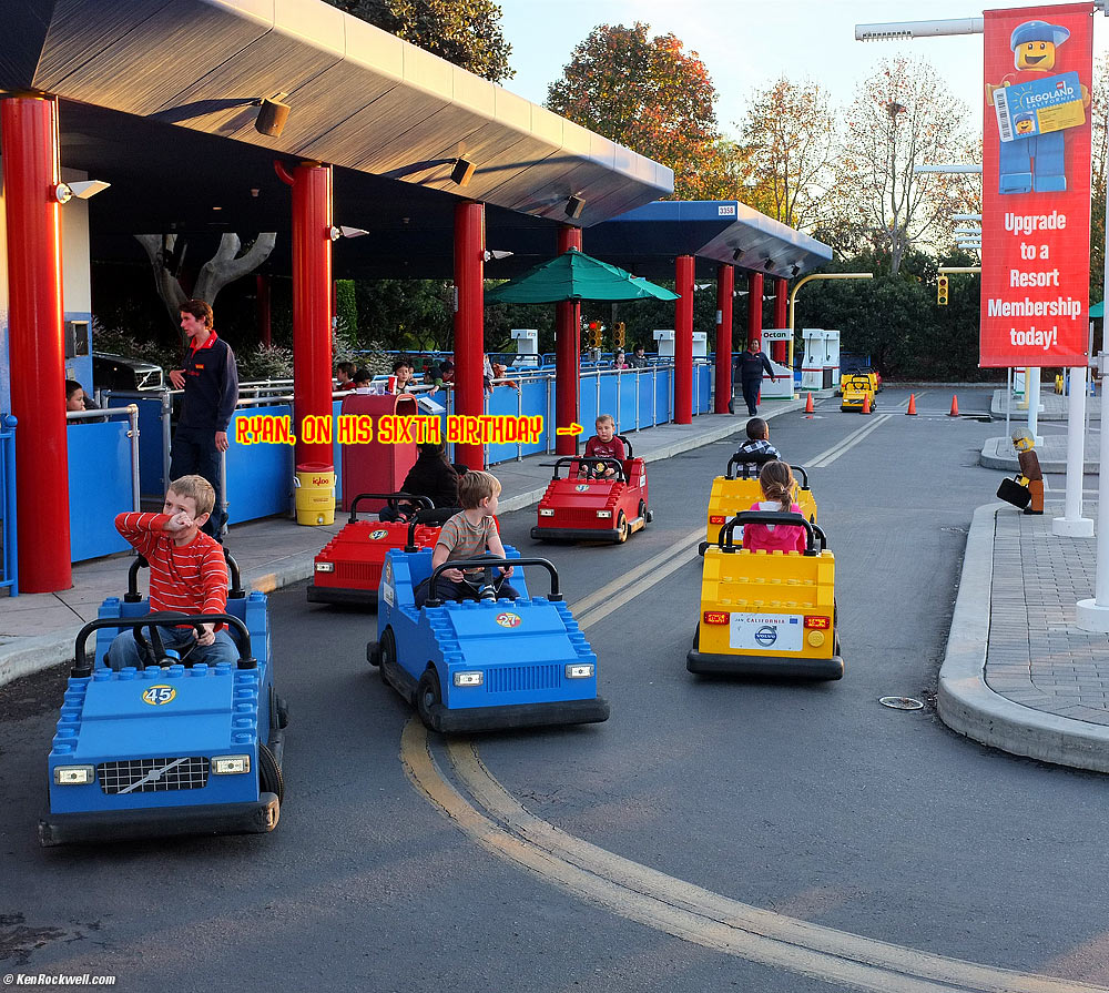 Ryan drives the big-boy car ride for the very first time.