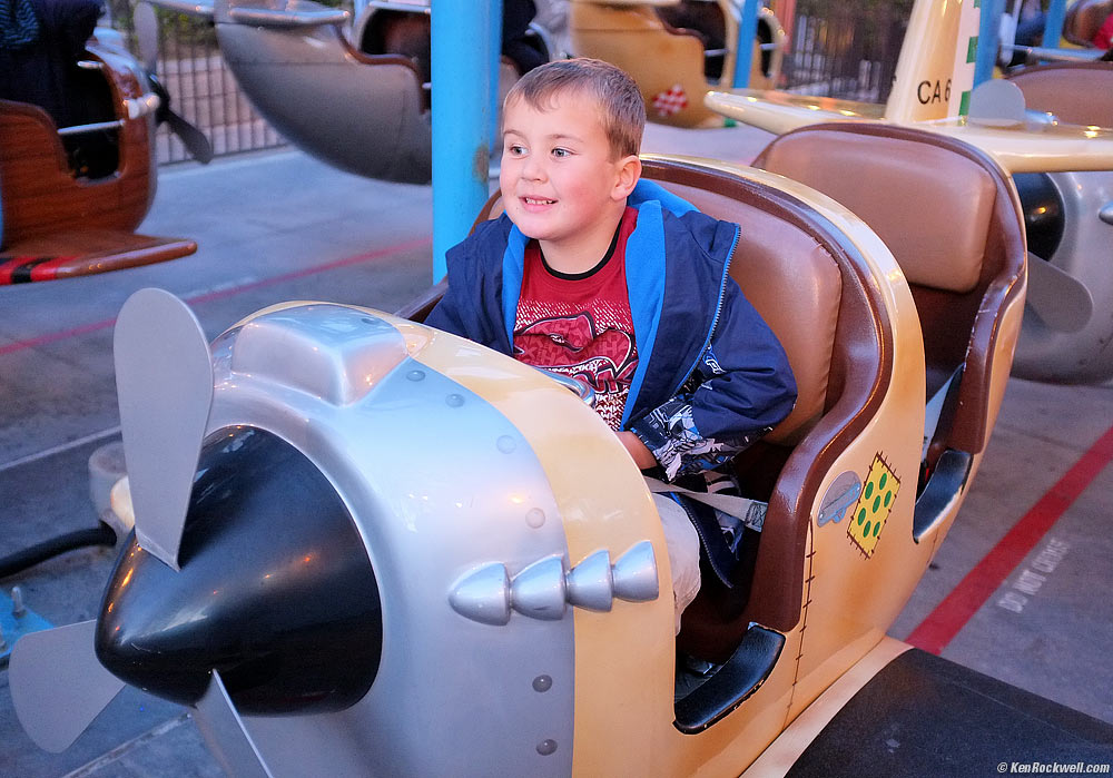Ryan on the oval plane ride. 