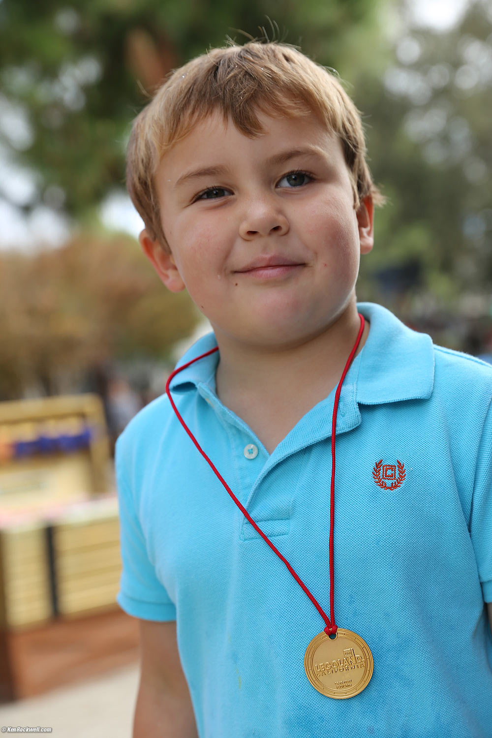 Ryan's gold-panner medal.