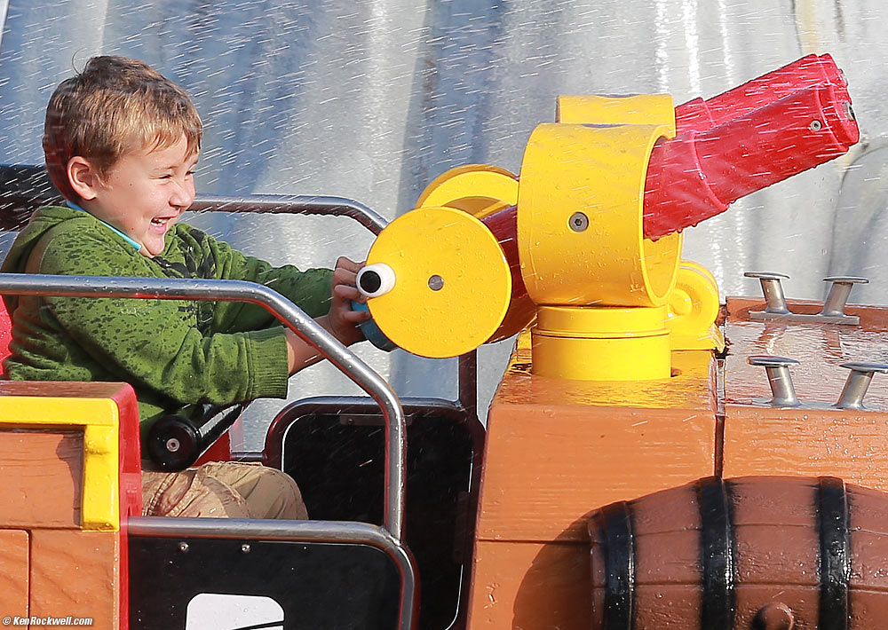 Ryan on the squirter ride. 