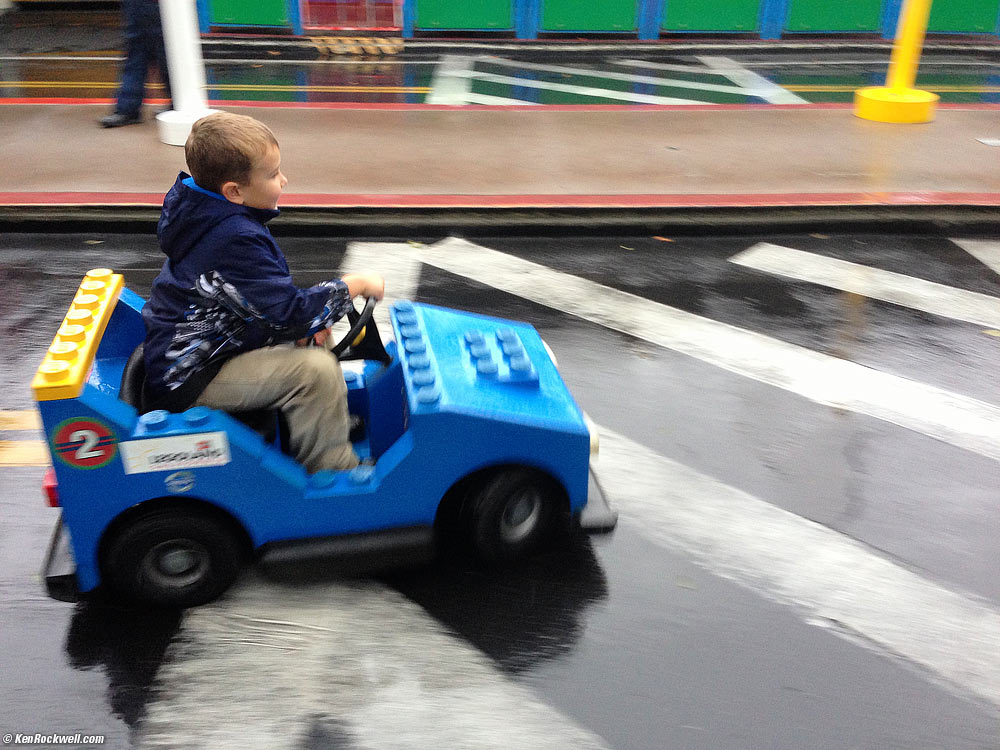 Ryan driving the Volvo &mdash;&nbsp;in the rain