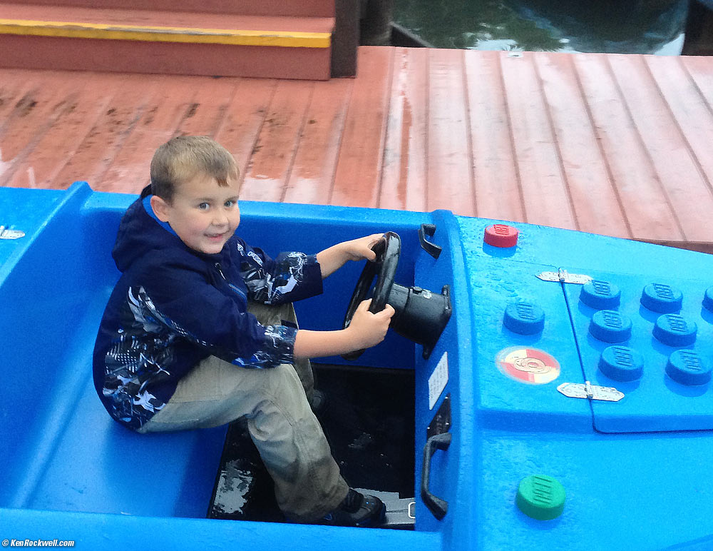 Ryan driving the Volvo &mdash;&nbsp;in the rain