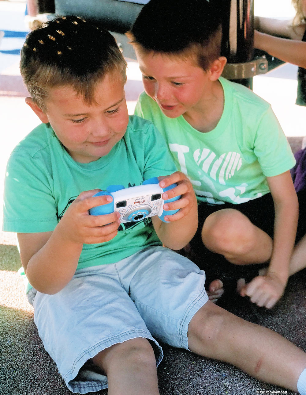 Ryan and his VTech 1227 at the park