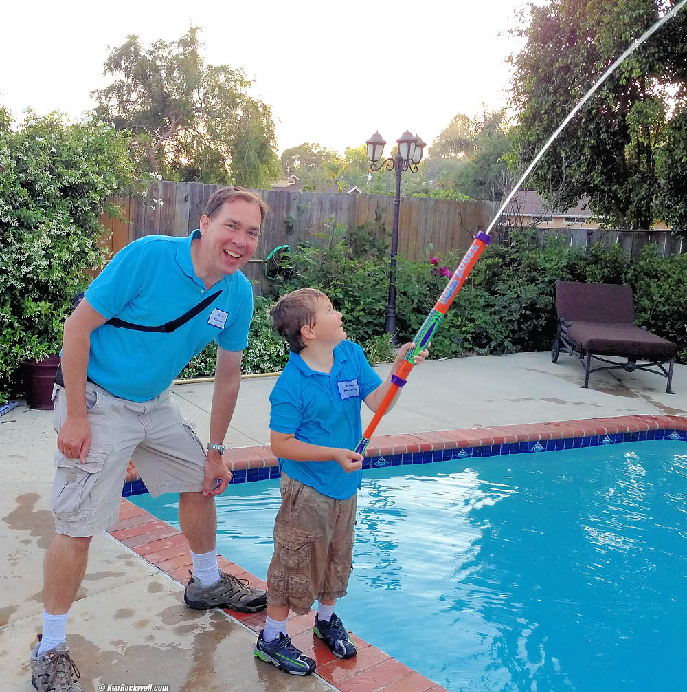 Ryan has a blast at Skip's party.