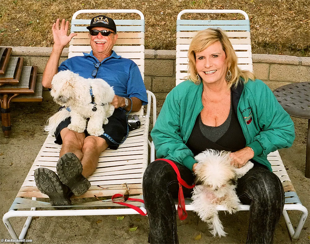 Noni and Pops at Lake Arrowhead, 6:41 PM.