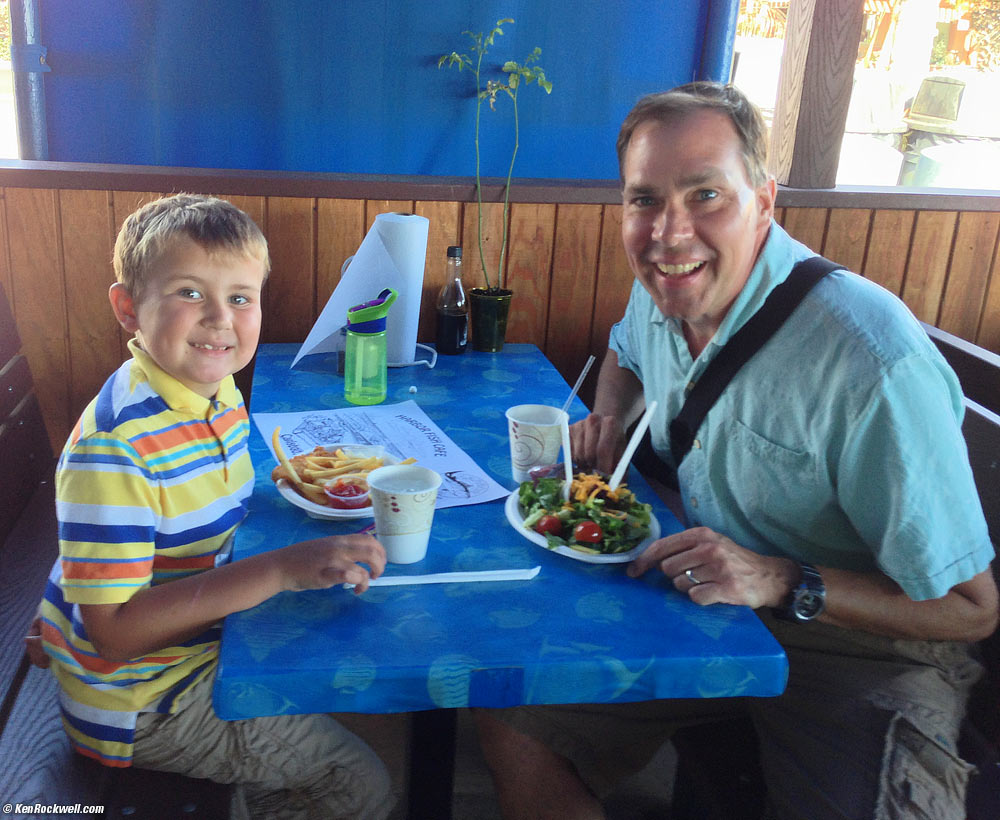 Ryan and Dada at Harbor Fish Cafe