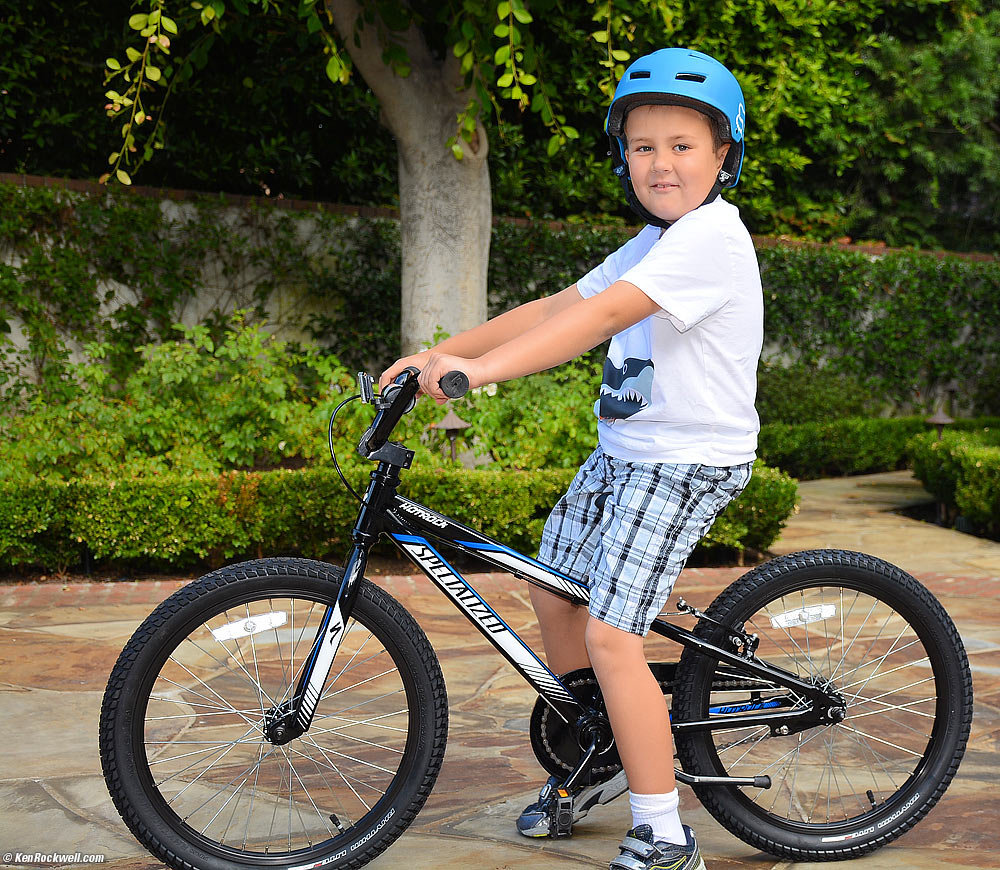 Ryan rode his bike without training wheels for the first time last night