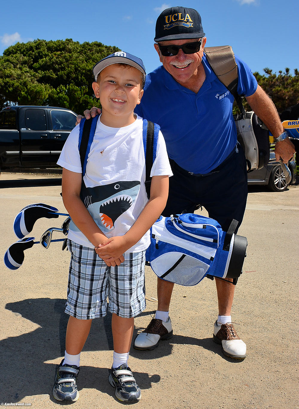Pops takes Ryan out to the practice range