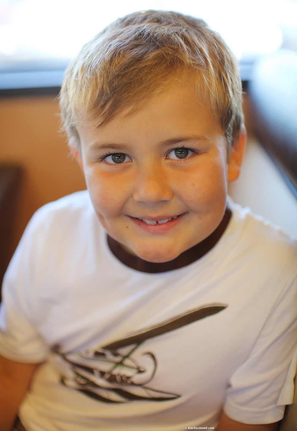 Ryan smiles at breakfast