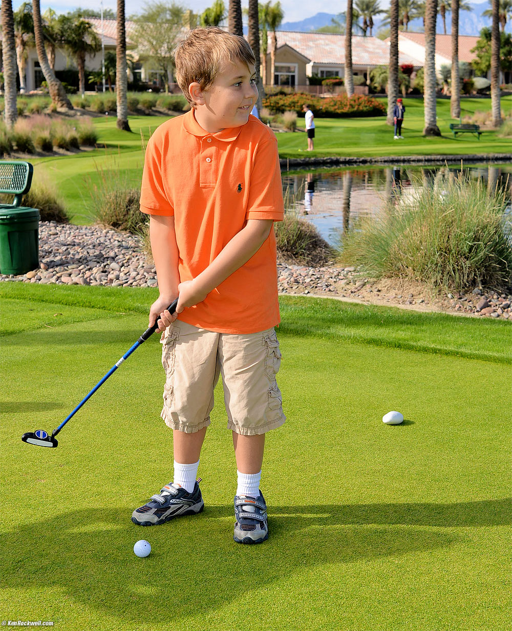 Ryan putting in Palm Desert