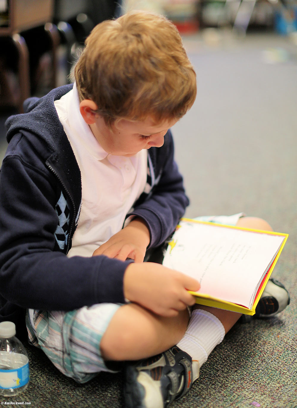Ryan reads at school
