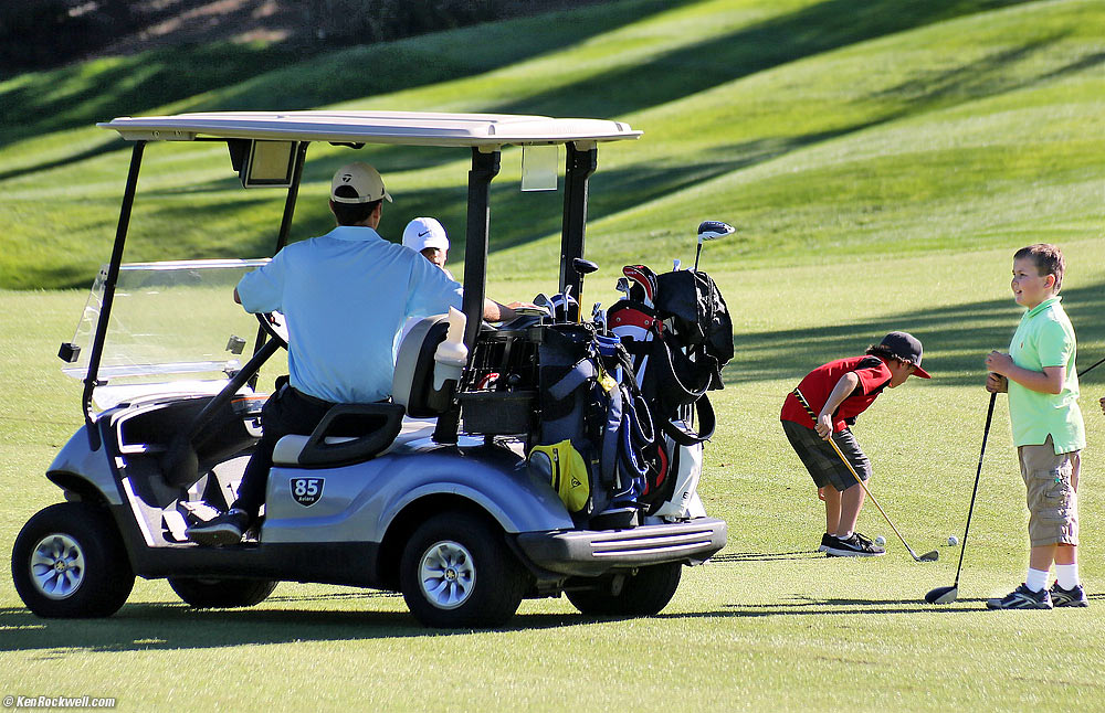 Ryan on the 9th hole. 
