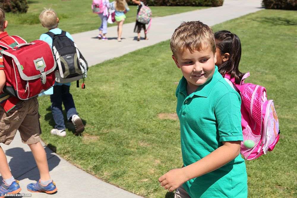 Ryan heads home from school after another great day.