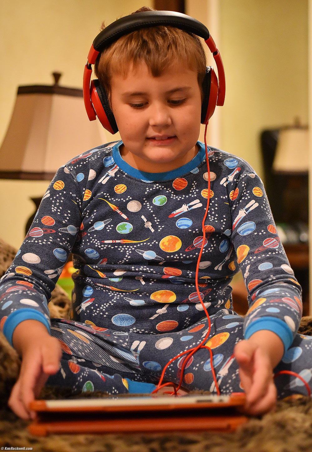 Ryan and iPad at Ranch House