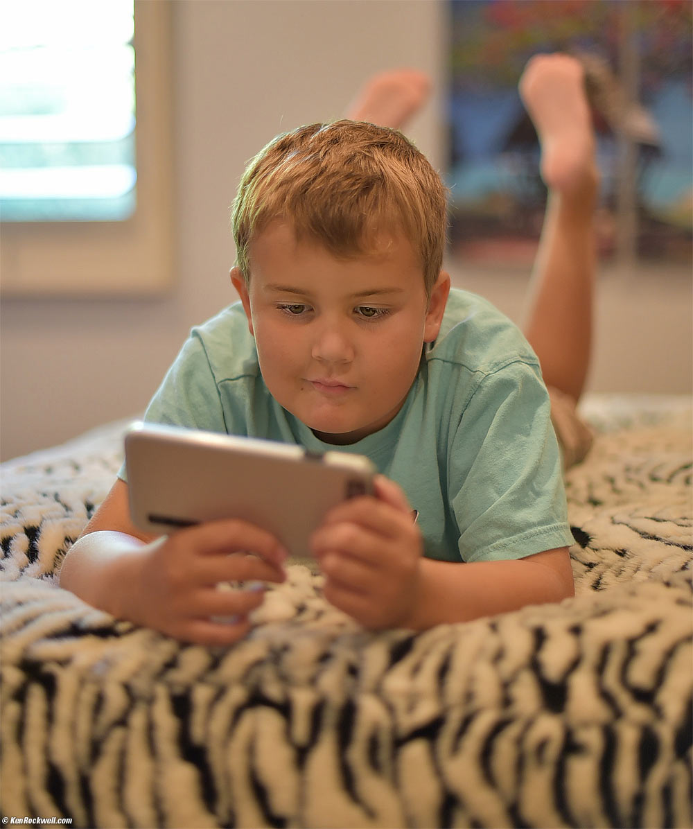 Ryan plays with Dad's iPhone 6 Plus