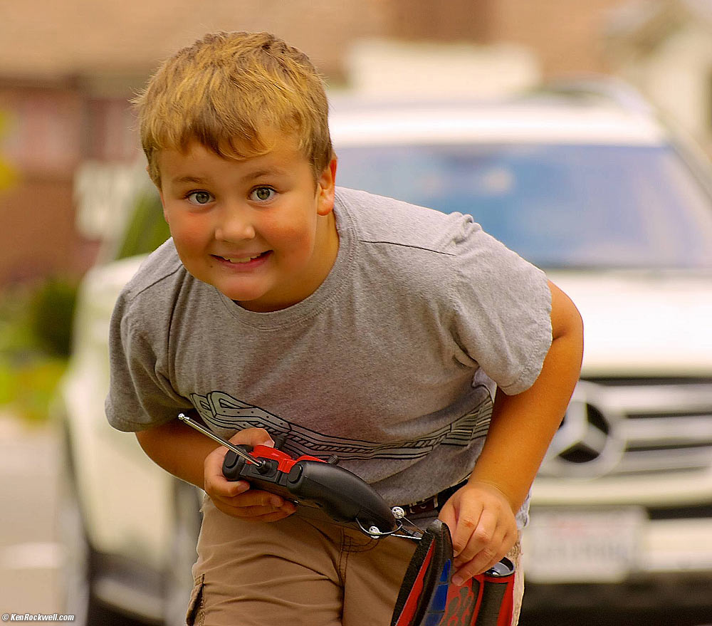 Ryan in front of Stomper with is his RadioShack Twin Turbine Airplane.