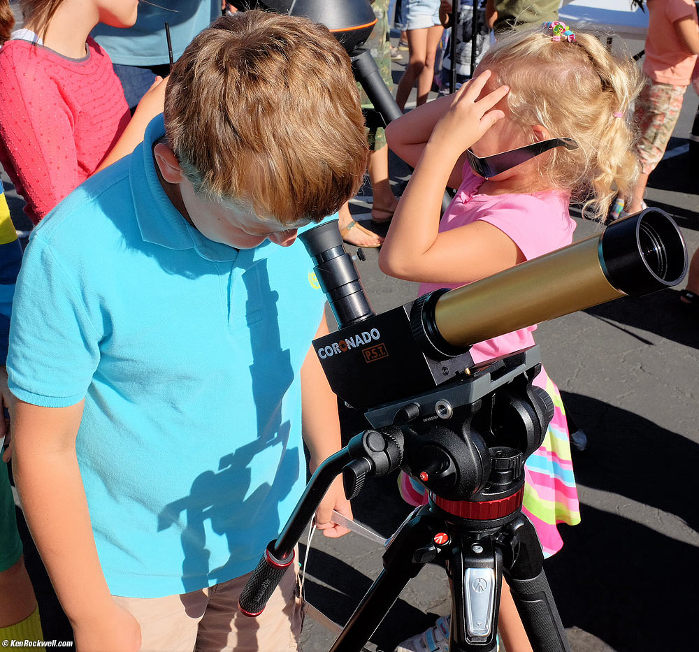 Katie views the eclipse with Eclipse Shades